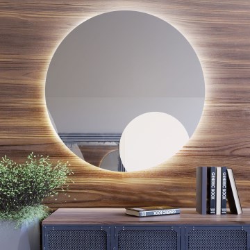 Baltica Design - Vonios kambario sieninis LED veidrodis su integruotu apšvietimu BRIGHT LED/15W/230V 4500K Ø 80 cm IP65