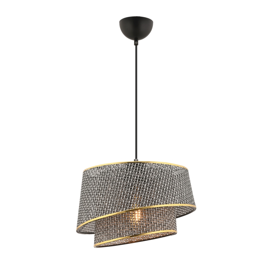 BARETTE Pakabinamas lemputė 1xE27/60W/230V Pilka/Auksinė