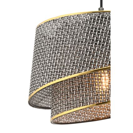 BARETTE Pakabinamas lemputė 1xE27/60W/230V Pilka/Auksinė