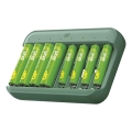 Baterijų įkroviklis GP Charge & save 4×AA/AAA 1300 mAh/650 mAh 5V