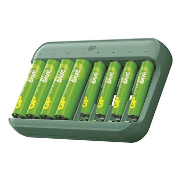 Baterijų įkroviklis GP Charge & save 4×AA/AAA 1300 mAh/650 mAh 5V