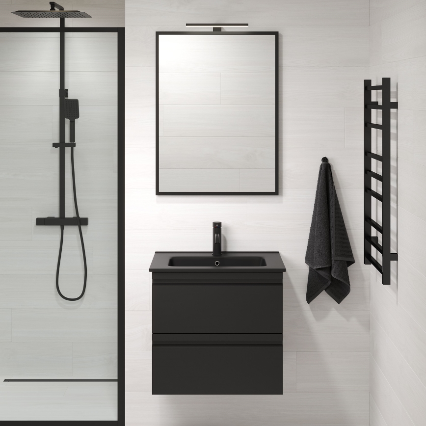 BATH DELUXE 01-060-05-02-00 - Vonios veidrodis BORGSTED 60x80 cm juoda
