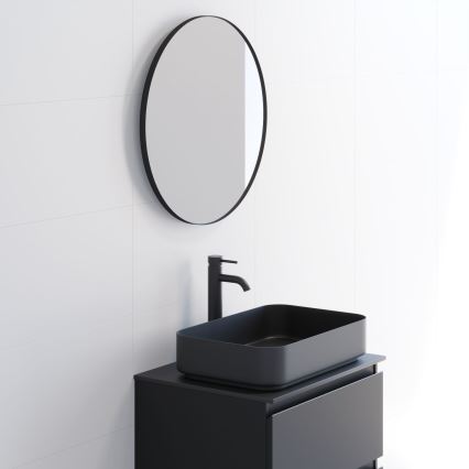 BATH DELUXE 01-060-09-02-00 - Vonios veidrodis BORGSTED diametras 60 cm juoda