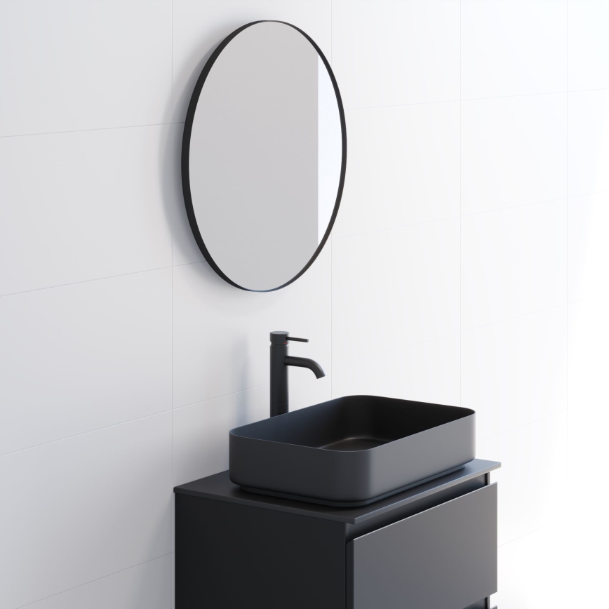 BATH DELUXE 01-060-09-02-00 - Vonios veidrodis BORGSTED diametras 60 cm juoda