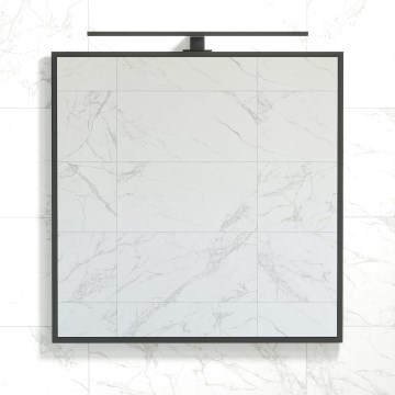 BATH DELUXE 01-080-05-02-00 - Vonios veidrodis BORGSTED 80x80 cm juoda
