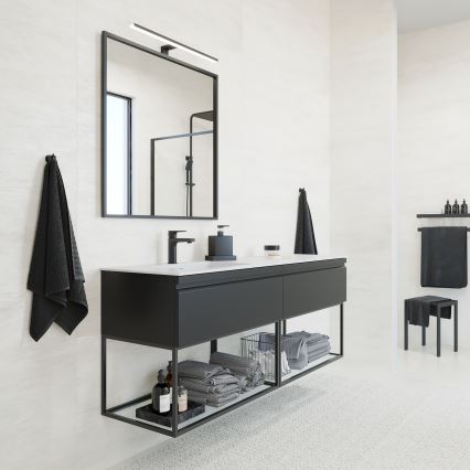 BATH DELUXE 01-080-05-02-00 - Vonios veidrodis BORGSTED 80x80 cm juoda