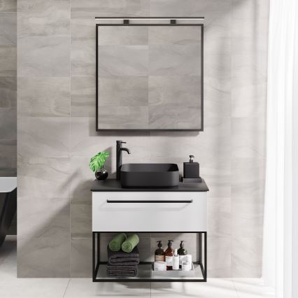 BATH DELUXE 01-080-05-02-00 - Vonios veidrodis BORGSTED 80x80 cm juoda