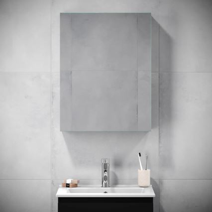 BATH DELUXE 02-050-63-02-01 - Veidrodinė vonios spintelė KENWOOD 65x50 cm matinė juoda