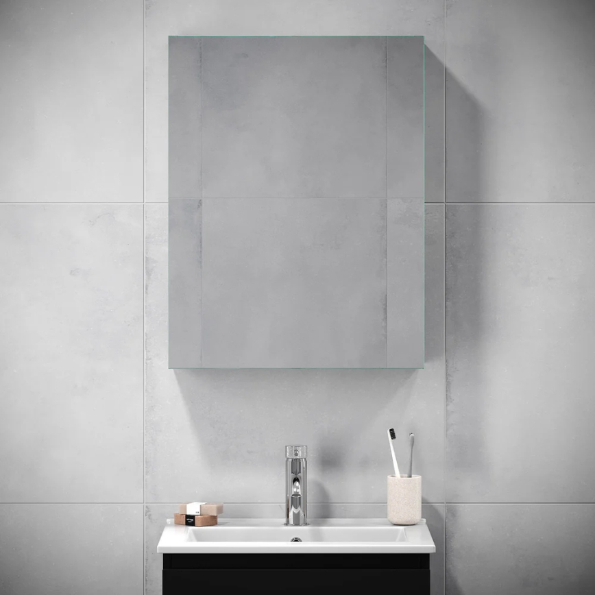BATH DELUXE 02-050-63-02-01 - Veidrodinė vonios spintelė KENWOOD 65x50 cm matinė juoda