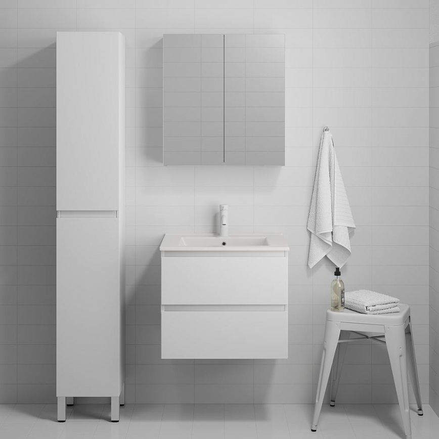 BATH DELUXE 03-060-63-01-01 - Vonios spintelė su praustuvu KENWOOD 61 cm matinė balta
