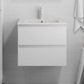 BATH DELUXE 03-060-63-01-01 - Vonios spintelė su praustuvu KENWOOD 61 cm matinė balta