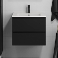 BATH DELUXE 03-060-63-02-01 - Vonios spintelė su praustuvu KENWOOD 61 cm matinė juoda