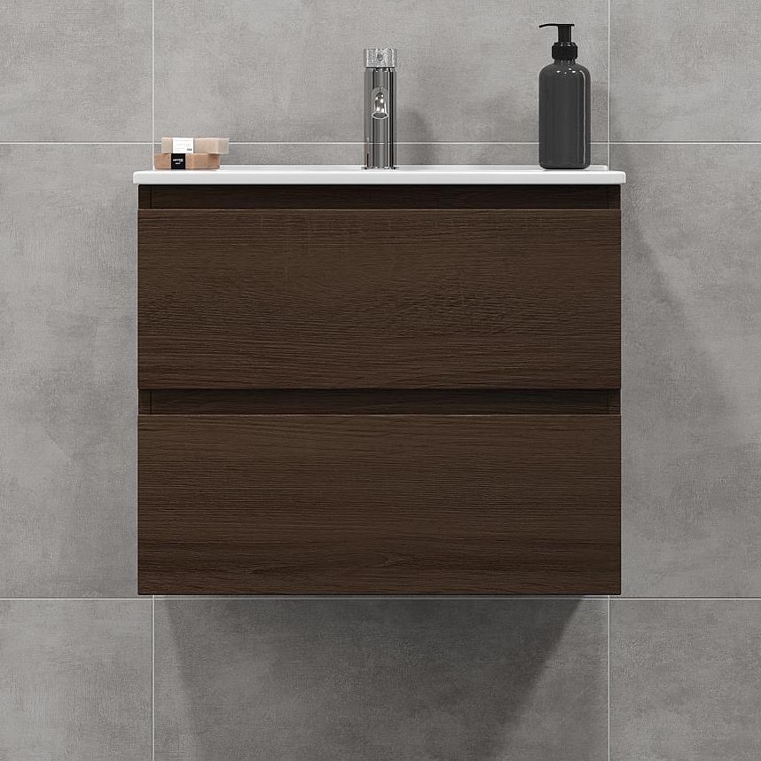 BATH DELUXE 03-060-64-84-01 - Vonios spintelė su praustuvu KENWOOD 61 cm graikinis riešutas