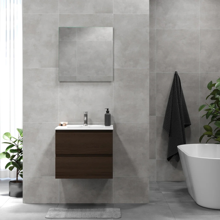 BATH DELUXE 03-060-64-84-01 - Vonios spintelė su praustuvu KENWOOD 61 cm graikinis riešutas