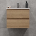 BATH DELUXE 03-060-64-86-01 - Vonios spintelė su praustuvu KENWOOD 61 cm ąžuolas