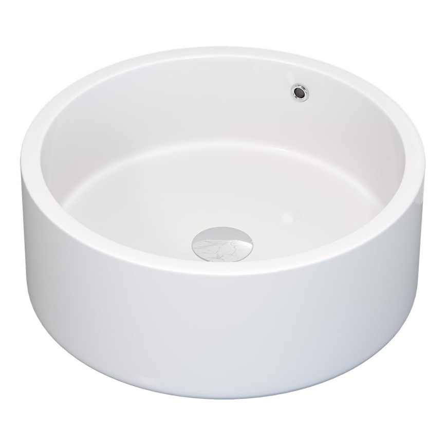 BATH DELUXE 06-041-53-11-00 - Praustuvas ant stalviršio RUNDTOM, skersmuo 41,5 cm, keramika / blizgi balta