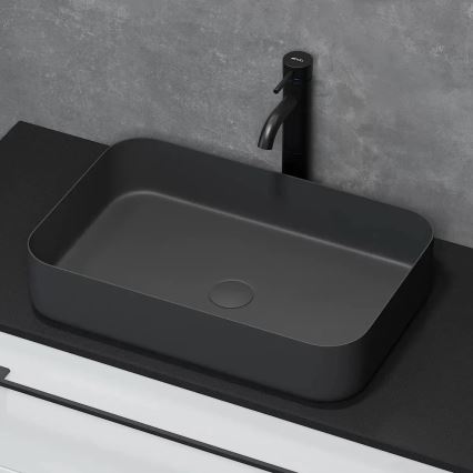 BATH DELUXE 06-052-18-02-00 - Praustuvas ant stalviršio LJORDAL 52x34 cm nerūdijančio plieno/matinė juoda