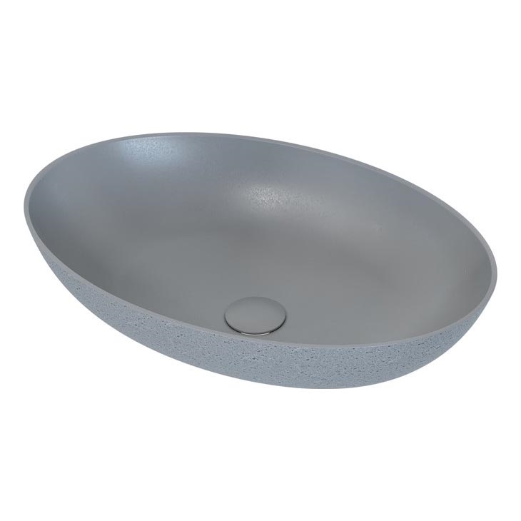 BATH DELUXE 06-060-19-23-00 - Praustuvas ant stalviršio OLSBORG 60x40,5 cm betonas/pilka