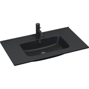 BATH DELUXE 06-080-27-02-00 - Įleidžiamas praustuvas HYGE 81x46 cm keramika/juoda
