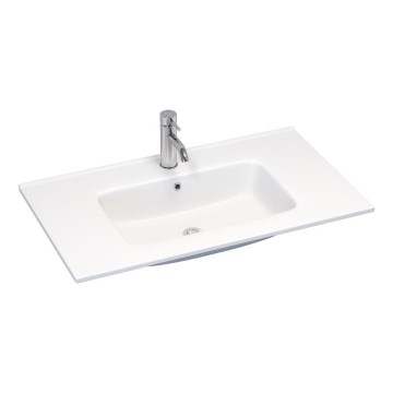 BATH DELUXE 06-080-27-11-00 - Įleidžiamas praustuvas LILLESNAD 81x46 cm keramika/balta