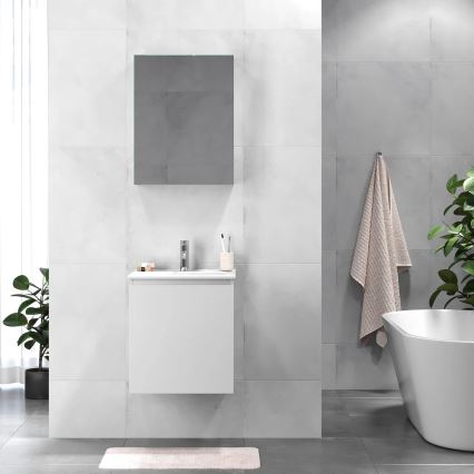 BATH DELUXE 09-050-63-01-01 - Vonios spintelė su praustuvu KENWOOD 51 cm matinė balta