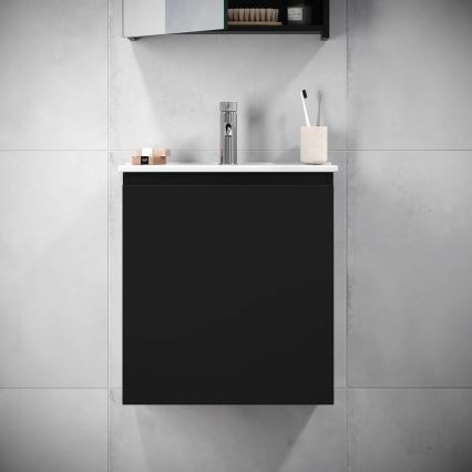 BATH DELUXE 09-050-63-02-01 - Vonios spintelė su praustuvu KENWOOD 51 cm matinė juoda