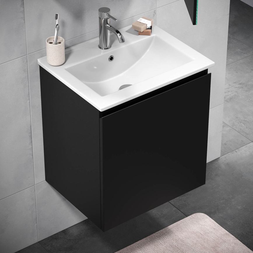 BATH DELUXE 09-050-63-02-01 - Vonios spintelė su praustuvu KENWOOD 51 cm matinė juoda
