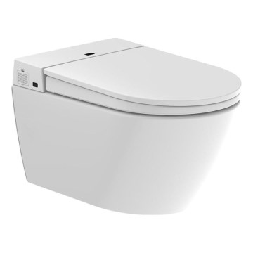 BATH DELUXE 21-040-02-11-00 - Pakabinamas tualetas su bidė ir klozeto dangčiu SoftClose TISVILDELEJE 1600W/230V balta + nuotolinio valdymo pultas