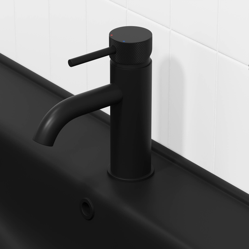 BATH DELUXE 28-005-03-02-00 - Praustuvo čiaupas ANHOLT 15,6 cm matinė juoda