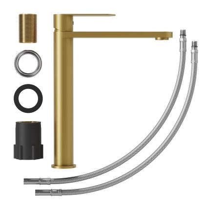 BATH DELUXE 28-027-02-70-02 - Praustuvo čiaupas TARNBY 27,3 cm šukuotas žalvaris