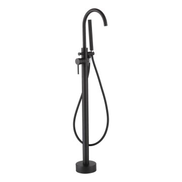 BATH DELUXE 28-114-01-02-00 - Laisvai stovintis vonios komplektas su čiaupu DRAGOR 116 cm matinė juoda