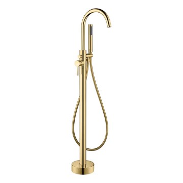 BATH DELUXE 28-114-01-64-00 - Laisvai stovintis vonios komplektas su čiaupu DRAGOR 116 cm blizgus žalvaris