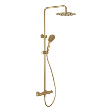 BATH DELUXE 31-120-05-70-00 - Dušo komplektas su termostatiniu maišytuvu DRAGOR, šlifuoto žalvario