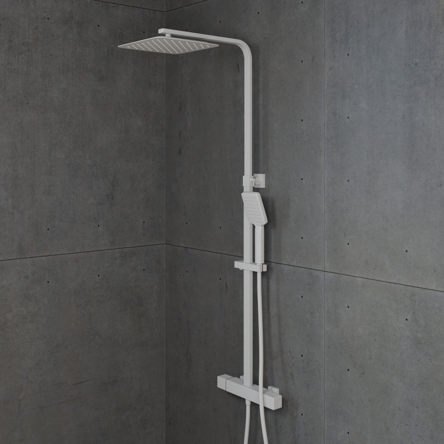 BATH DELUXE 31-120-06-01-00 - Dušo komplektas su termostatiniu maišytuvu NAESBY matinė balta