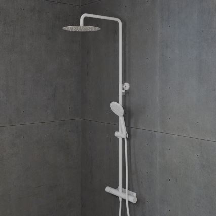 BATH DELUXE 31-120-07-01-00 - Dušo komplektas su termostatiniu maišytuvu DRAGOR matinė balta
