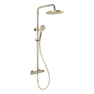 BATH DELUXE 31-120-08-64-00 - Dušo komplektas su termostatiniu maišytuvu DRAGOR, blizgi žalvario apdaila