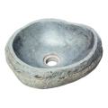 Bathco 00393 - Praustuvas ant stalviršio RIO 52x47 cm akmuo/pilka