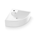 Bathco 0043 - Kampinis pakabinamas praustuvas OPORTO 64,5x47 cm porcelianas/balta