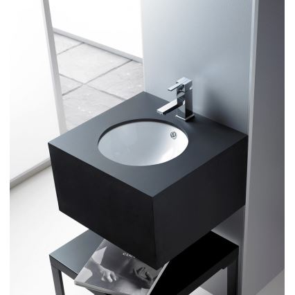 Bathco 0052 - Įmontuojamas praustuvas CERDENA, skersmuo 38 cm, porcelianinis / baltas