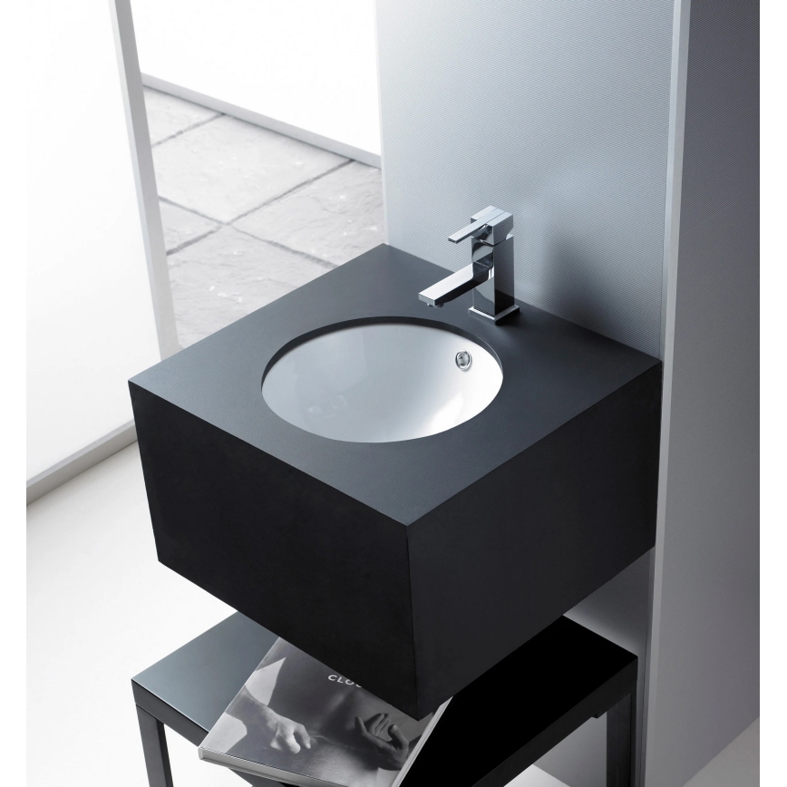 Bathco 0052 - Įmontuojamas praustuvas CERDENA, skersmuo 38 cm, porcelianinis / baltas