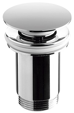 Bathco 0211 - Praustuvo išleidimo vožtuvas su perpildymo anga CLICK-CLACK, skersmuo 6 cm, blizgus chromas