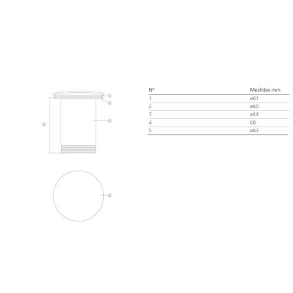 Bathco 0212BL - Kriauklės išleidimo mechanizmas CLICK-CLACK be perpylimo, skersmuo 6 cm, matinė balta