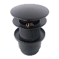 Bathco 0212NE - praustuvo išleidimo vožtuvas be perpildymo CLICK-CLACK, skersmuo 6 cm, matinė juoda