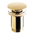 Bathco 0212OR - praustuvo išleidimo vožtuvas be perpildymo CLICK-CLACK, skersmuo 6 cm, aukso spalvos
