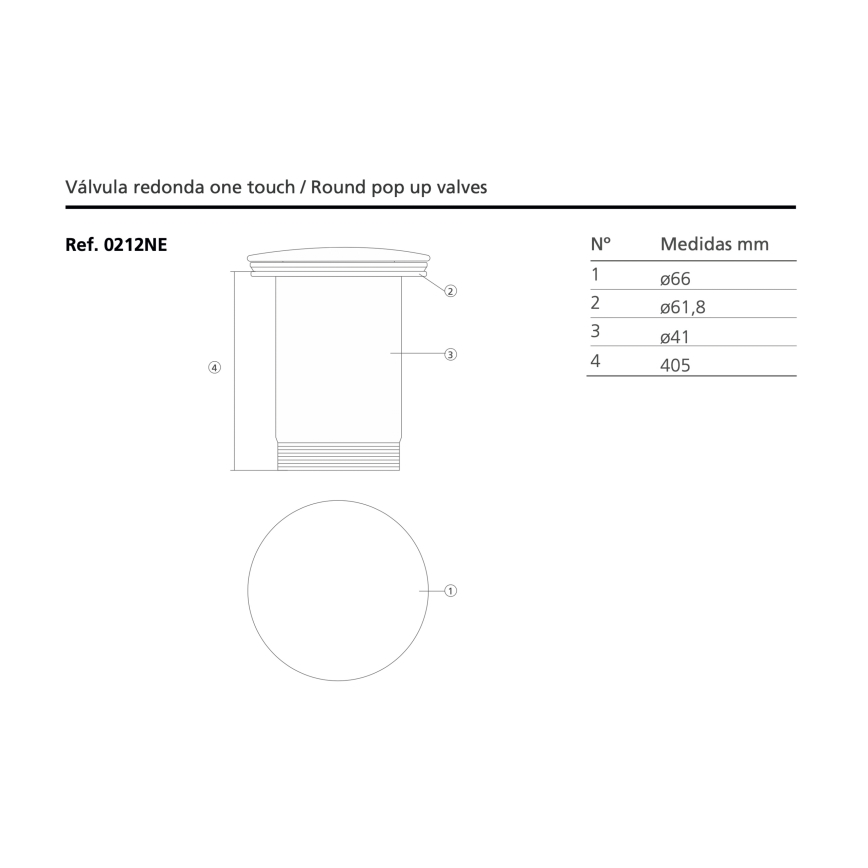 Bathco 0212OR - praustuvo išleidimo vožtuvas be perpildymo CLICK-CLACK, skersmuo 6 cm, aukso spalvos