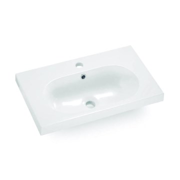 Bathco 0516 - Įleidžiamas praustuvas ICE 60x35 cm derva/balta