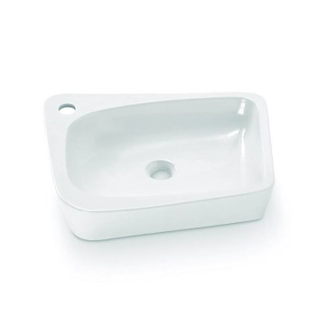Bathco 4001 - Praustuvas montuojamas ant stalviršio ARAGON 50x40,5 cm porcelianas/balta