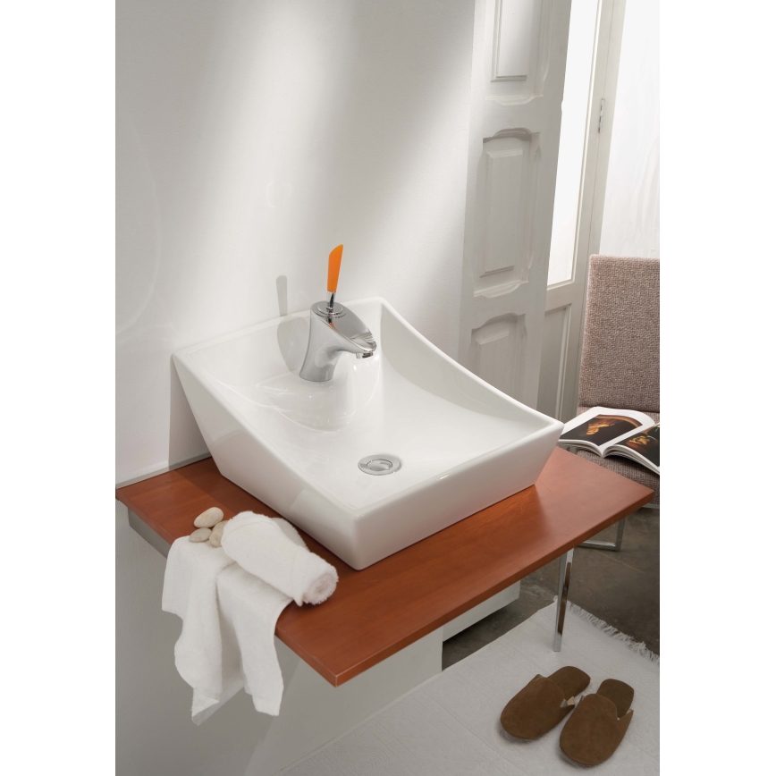 Bathco 4002 - SORIA stalviršinis praustuvas 40x41 cm porcelianas/baltas