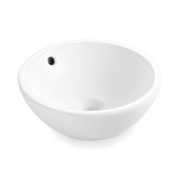 Bathco 4015 - Ant stalviršio montuojamas praustuvas CASTELLON, skersmuo 35 cm, porcelianas/baltas
