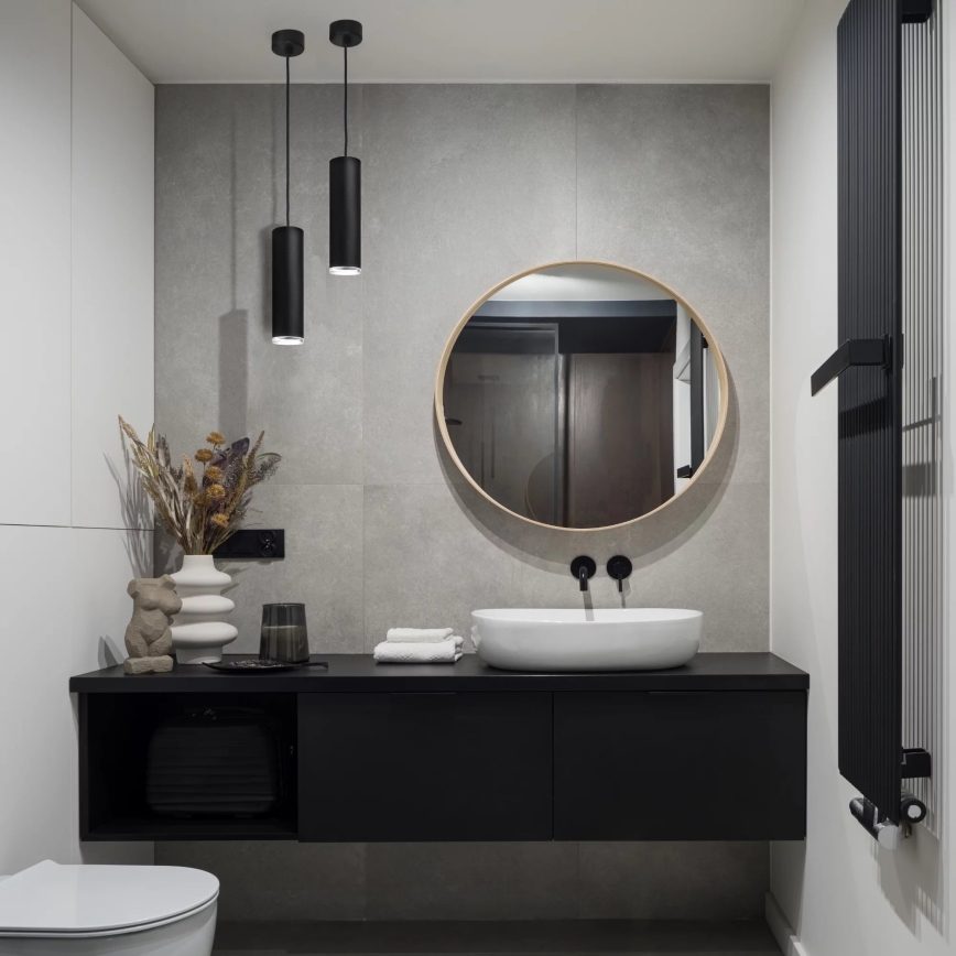 Bathroom Sietynas ant stygos TURYN 1xGU10/10W/230V IP44 juoda